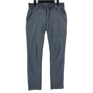 JACHS NY Pants Mens 30 X 31 Blue Poseidon Twill Chino Flat Front Pockets Tapered